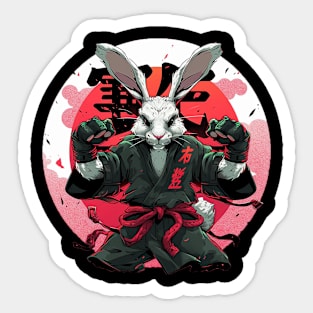 karate bunny Sticker